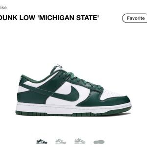 Nike Dunk Low Green White Sneakers